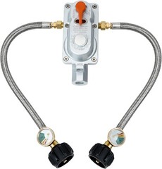 2-Stage Auto Changeover Propane Gas Rv Regulator Kit with 2PCS Gauges and 12-…