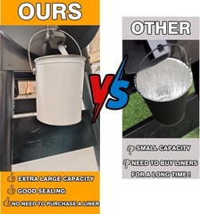 Upgraded Grease Drip Bucket Kit Replacement Parts Traeger Pitboss Oklahoma Joe’s
