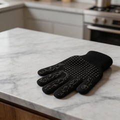 Heat Resistant Barbecue Gloves With Extended Cuff For Grilling And Oven Use