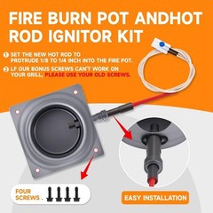 Complete Fire Burn Pot Assembly with Ignitor for Traeger & Pit Boss Owners