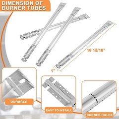16 1/8″ Heat Plates & Burner Tubes for Kitchenaid Grill Replacement Parts 720…