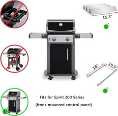 For Weber Spirit E-210 Grill Parts Stainless Steel Flavorizer Bars 3Pcs