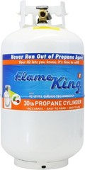 Flame King YSN330 30lb Steel Propane Tank Gauge OPD Valve Powder Coated Empty