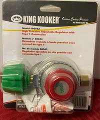 King Kooker High Pressure Adjustable Regulator With Type 1 Connection