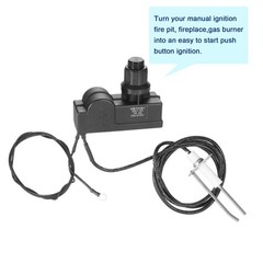 Fire Pit Ignitor Push Button Ignition Kit with 2 Outlets, Ground Wire for Fir…