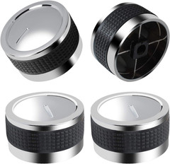 Gas Grill Knobs, Grill Control Knob Replacement Chrome Plated Plastic with Nonsl
