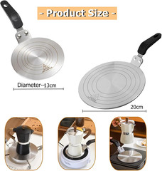 Heat Diffuser Plate,13cm Stainless Steel Gas Stove Diffuser Plate, Cooktop Heat