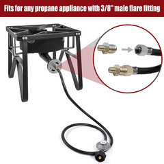 2 FT Universal Grill Regulator and Hose for Most LP Gas Grill, Replacement for C