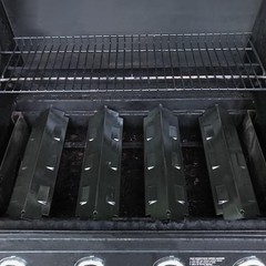 Gas Grill Replacement Heat Plates, Porcelain Steel, 14.625″x4.25″, 4-Pack