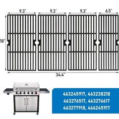 Uniflasy 18 Inch Grill Grates for Charbroil Performance 463244819 6 Burner Gas G