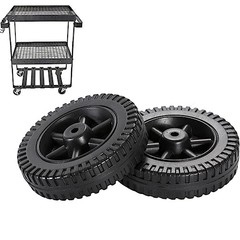 G206-0025-W1 Plastic Wheel Replacement Parts for Grill Wheels, 2pcs With black