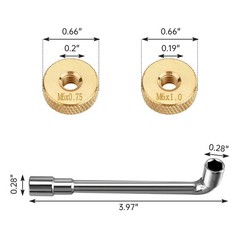WADEO Natural Gas Orifices Nozzle Blackstone Griddles Orifices, Silver,Gold