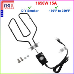 Upgrade Universal 1650W 15A Electric Smoker Heating Element Kit With Adjustable