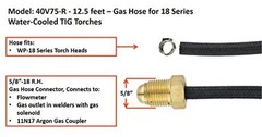 SÜA – Gas Hose for 18 Series Water-Cooled TIG Torches – Gas – WP18 – 12.5 Feet