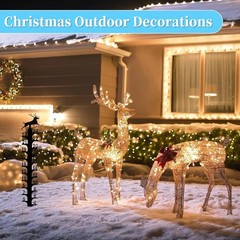 Snow Gauge Outdoor 24 Inch, Metal Christmas Snow Depth Gauge,[Depth Monitorin…