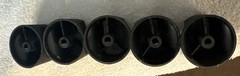 5 ad set, 2” diameter, BBQ Char-Broil Grill Plastic Knobs Black