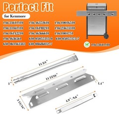 Grill Replacement Parts Stainless Steel Burner Heat Plate Kit