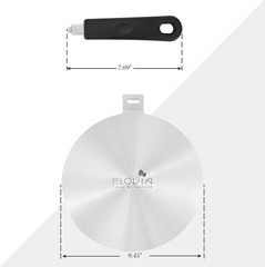 9.45Inch Stainless Steel Induction Cooktop Adapter Plate, Heat Diffuser for Glas