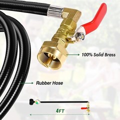 4FT / 48” Propane Tank Refill Adapter Extension Hose for 1LB Propane Gas Tanks