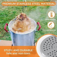 Stainless Steel Turkey Fryer Stand Kit, Turkey Chicken Fryer Accessory Kit wi…
