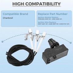 DHLG-3T Grill Igniter Kit Replacement for Charbroil Gas Grills Ignitor 463625219