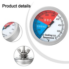 High Temperature BBQ Thermometer Stainless Steel for Precise Cooking Control