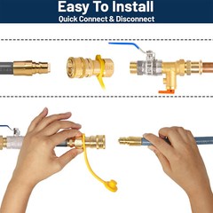Natural Gas Quick Connect Hose 25 Ft 1/2″ Low Pressure Gas Hose w/Conversion Kit