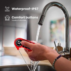 Meat Thermometer – Instant Read Digital Cooking for Red and Black