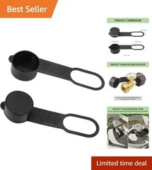 2Pcs Propane Tank Cap Set | 1.32in ID Dust Covers with Straps for Safety