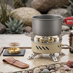 Lightweight Foldable Camping Stove 12500W Compatible with Cookware 9cm-50cm