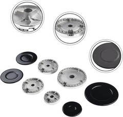 8 PCS Gas Stove Burner Caps Set, Universal Replacement for Most Gas Stoves 1 Lar