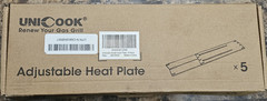 Unicook Adjustable Steel Heat Plate 5-Pack for Gas Grill, Black, 3.75 in