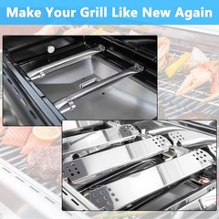 Nexgrill 4Burner Gas Grill Burners and Flame Tamers Replacement Kit 7200830X