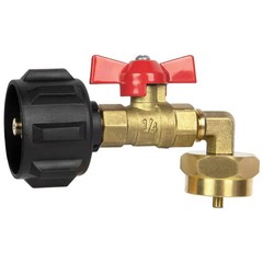 GASPRO Upgraded Propane Refill Adapter with Valve, Fill 1 lb Bottles Brass