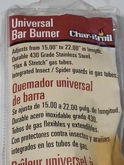 Universal Bar Burner 15-22″ Durable 430 Grade Stainless Steel Char-Broil