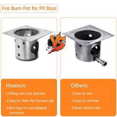 Hisencn Fire Burn Pot Replacement Parts for Pit Boss Pro