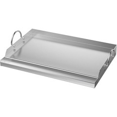 Stainless Steel Griddle Gas Grill Even Heat Detachable Handles Cooking Accessory