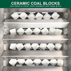 Ceramic Briquettes Grill Bricks Replacement 50 Piece Barbecue Briquettes Gas Gri