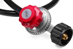 8′ LP Propane Gas Regulator Set Propane 0-20 PSI Adjustable Regulator QCC1/Type1