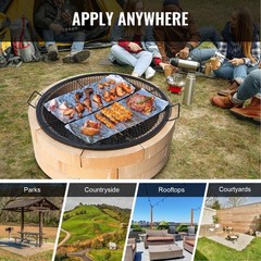 VEVOR 36 Inch Round Cooking Grate Fire Pit Grill Grate X-Marks Heavy-Duty Steel