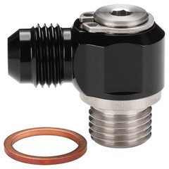 6AN Male Flare Banjo to M14x1.5 Stainless Steel Banjo Bolt 6AN to M14x1.5 Black