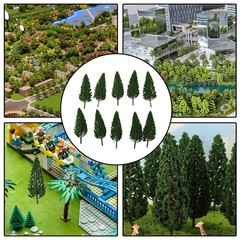Model Complete Trees Pine Plastic Railway SL-16059 Trees 10pcs For Scale