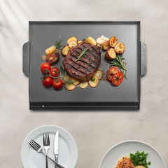 20×16 Inch Carbon Steel Griddle – Portable BBQ Grill & Teppanyaki Plate