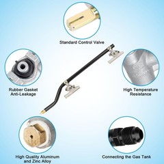 Griddle Burner Valve with Igniter Port and Gas For 22 inch Griddle, Sliver