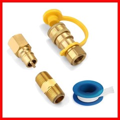 Durable 3/8″ Brass Natural Gas Quick Connect Fittings Kit