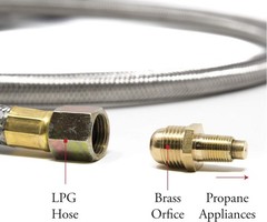 Regulador De Gas Propano 3/8 4 Pies y Manguera 0 a 20 PSI Ajustable Para Estufa