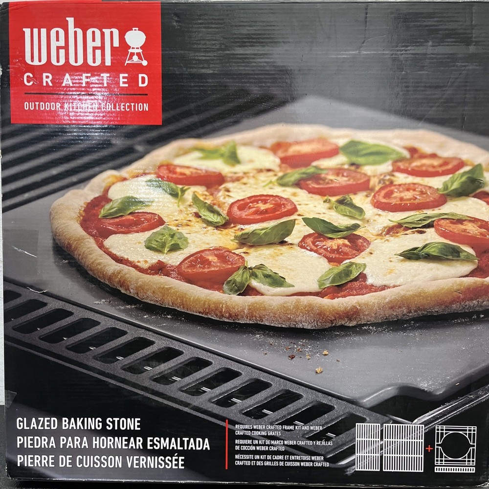 BRAND NEW!! WEBER Crafted Outdoor Kitchen Collection Glazed Baking Stone – 7671