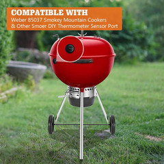 4-Pack Temp Probe Grommet for BBQ Grills, Replacement for Weber 85037 Smokey Mou