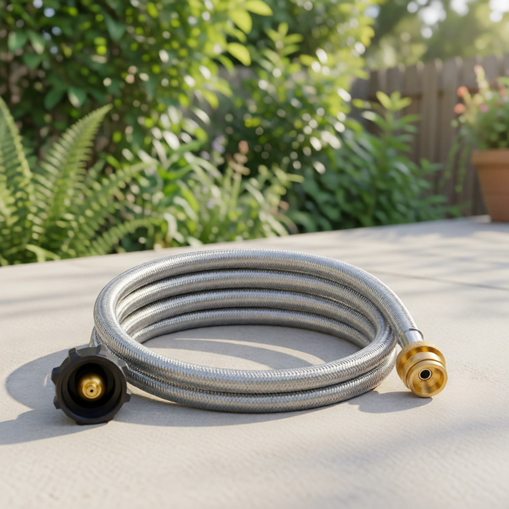 Blackstone 17″/22″ Weber Coleman Propane Adapter Hose 5FT Stainless Braided Gas