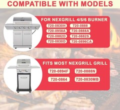 6 Outlets Tact Push Button 6 for Nexgrill Ignitor, Black + Silver